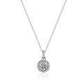 Moissanite Round Pendant Necklace 925 sterling Silver